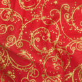 Holiday Flourish Holiday - Swirls Red Metallic Yardage