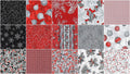 Holiday Flourish Scarlet Metallic Fat Quarter Bundle