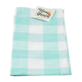 Home Grown Tea Towel - Buffalo Check Aqua