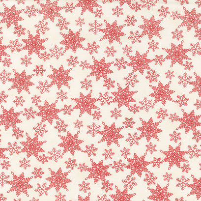 Home Sweet Holidays - Snowflake Swirl Winter White Yardage