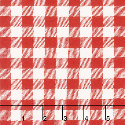 Homegrown Holidays - Buffalo Plaid Red White Yardage