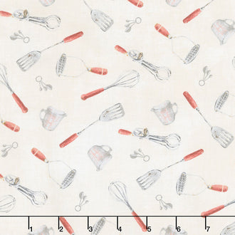 Homemade Happiness - Kitchen Allover Cream Yardage