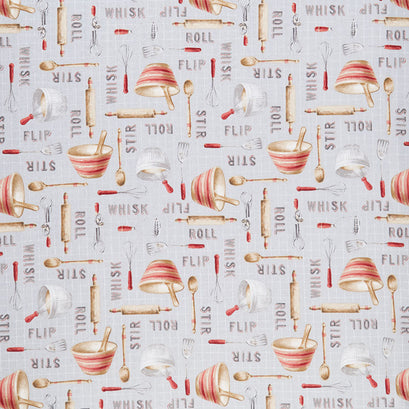 Homemade Happiness - Large Allover Gray Yardage