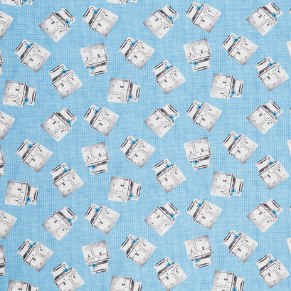 Homemade Happiness - Stove Allover Teal Yardage