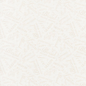 Homemade Happiness - Words Allover Cream Yardage