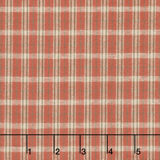 Homemade Homespuns - Small Windowpane Plaid Red Yardage