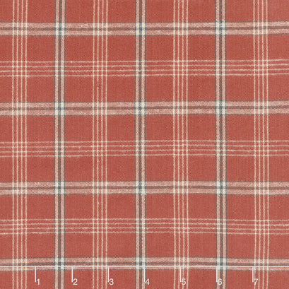 Homemade Homespuns - Windowpane Plaid Red Yardage