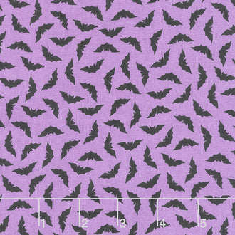Hometown Halloween - Bats Purple Yardage
