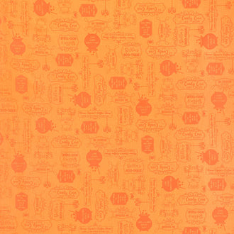 Hometown Halloween - Shop Signs Orange Yardage
