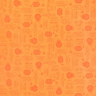 Hometown Halloween - Shop Signs Orange Yardage