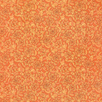 Hometown Halloween - Spooky Webs Orange Yardage