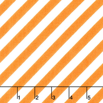 Hometown Halloween - Witchy Stripe Orange White Yardage