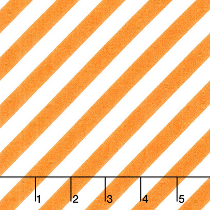 Hometown Halloween - Witchy Stripe Orange White Yardage