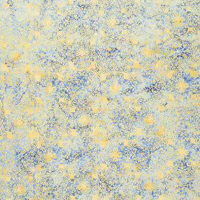 Honey Blue Batiks - Medallion Lace Sun Yardage