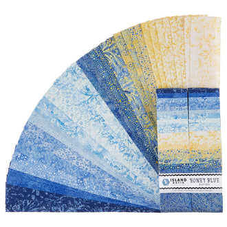 Honey Blue Batiks Strips