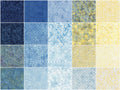 Honey Blue Batiks Strips