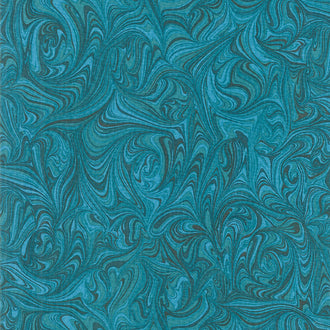 Hooked On Fish - Marble Tonal Dark Ocean Yardage