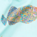 Hooked On Fish - Something Fishy Light Turquoise Metallic Yardage
