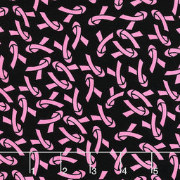 Hope & Heart Batiks - Tossed Ribbons Black Yardage Primary Image