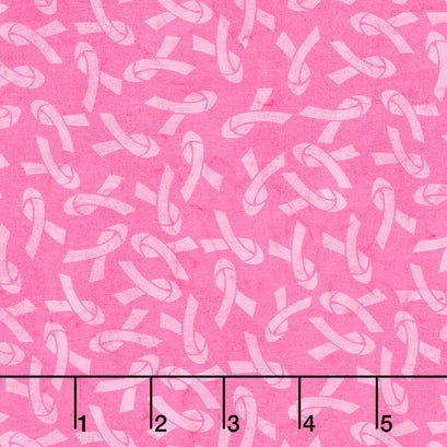 Hope & Heart Batiks - Tossed Ribbons Hot Pink Yardage