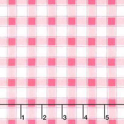 Hope in Bloom - Plaid Hotpink Yardage