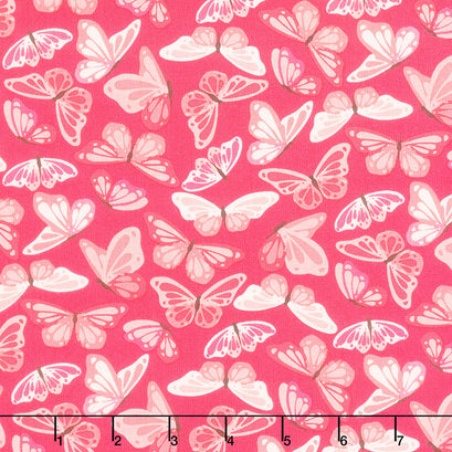 Hope in Bloom - Wings of Hope Hot Pink Yardage