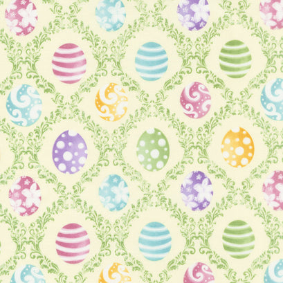 Hoppy Easter - Easter Egg Harlequin Yellow Yardage