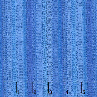 Hopscotch - Loop-de-Loop Electric Blue Yardage