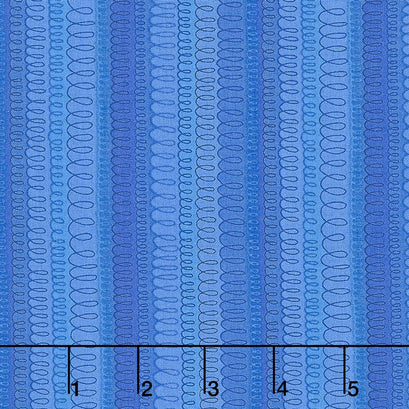 Hopscotch - Loop-de-Loop Electric Blue Yardage