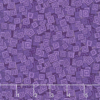 Hopscotch - Overlapping Squares Iris Yardage