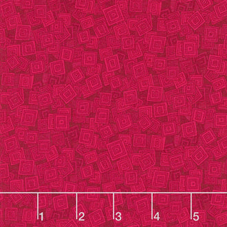 Hopscotch - Overlapping Squares Wild Strawberry Yardage