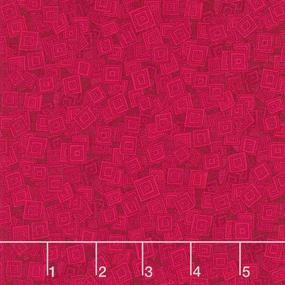 Hopscotch - Overlapping Squares Wild Strawberry Yardage