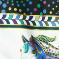 Horsen Around - Stripe White Multi Metallic Yardage