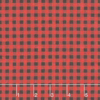 Hot Cocoa Bar - Gingham Red Black Yardage