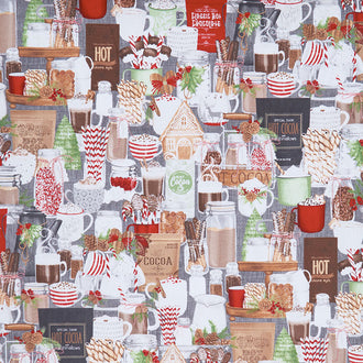 Hot Cocoa Bar - Packed Cocoa Bar Dark Gray Yardage