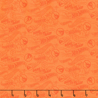 Hot Wheels - Dare to be Rad Orange Yardage