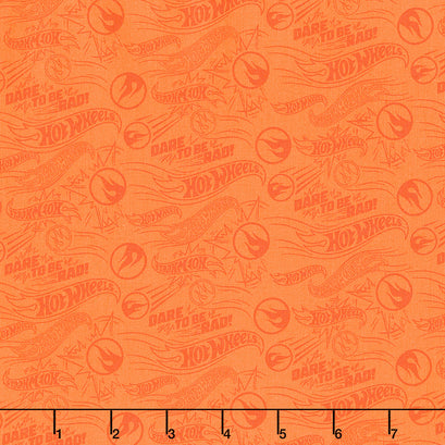Hot Wheels - Dare to be Rad Orange Yardage
