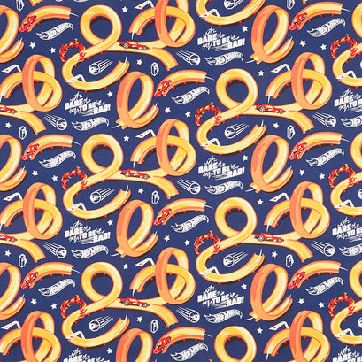 Hot Wheels - Tracks Navy Yardage