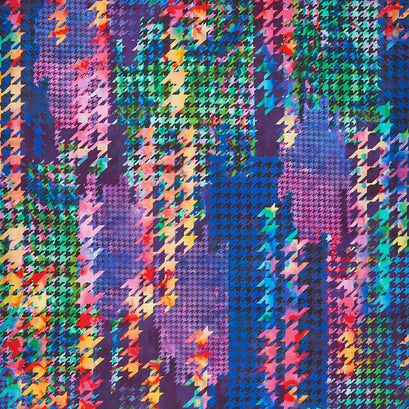 Houndstooth Kaleidoscope - Houndstooth Gemstone Multi Digitally Printed 108" Wide Backing