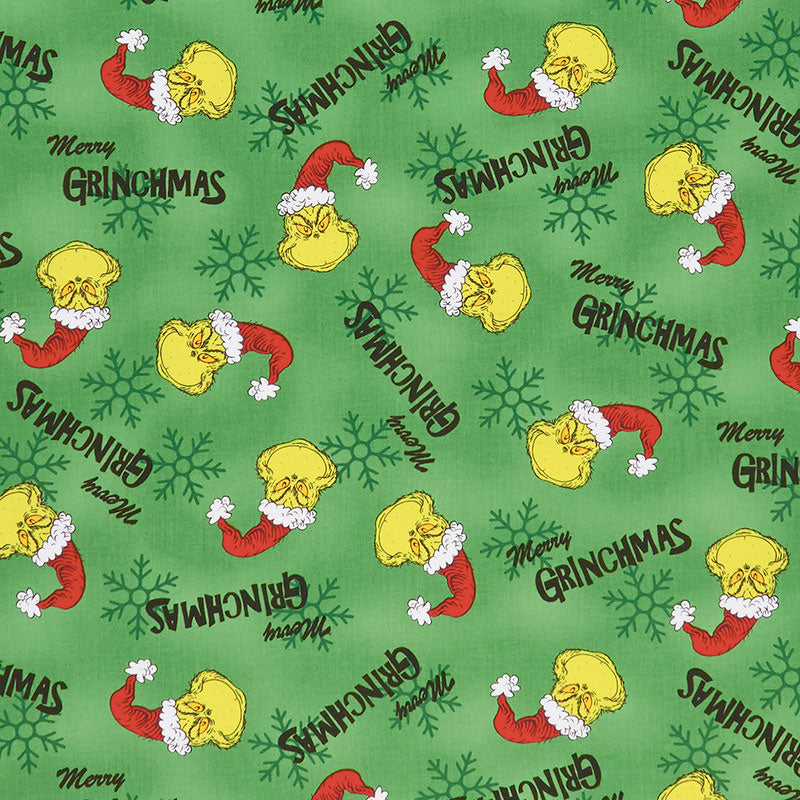 How the Grinch Stole Christmas - Holiday Hats Green Yardage