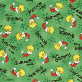 How the Grinch Stole Christmas - Holiday Hats Green Yardage