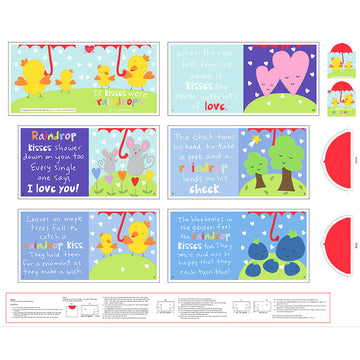 Huggable & Lovable Books - Raindrops Book Multi Panel