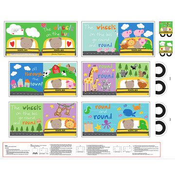 Huggable & Lovable Books - Wheels on the Bus Book Multi Panel Alternative View #1