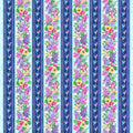Hummingbird Heaven - Border Stripe Sky Blue Yardage Alternative View #1
