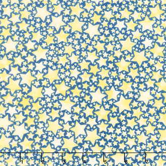 I Love You To The Moon & Back - Packed Stars Yellow Yardage
