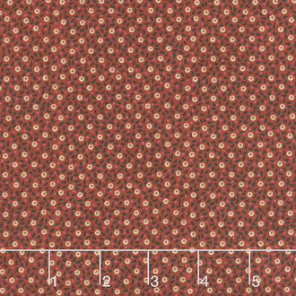 Idaho Prairie Star - Dot Leaves Red Yardage