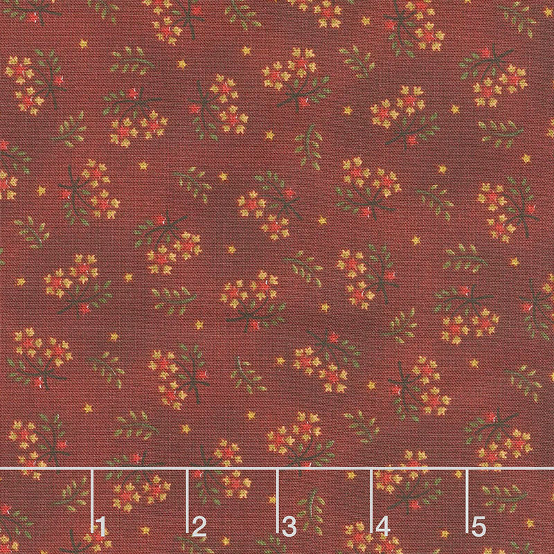 Idaho Prairie Star - Star Vines Red Yardage
