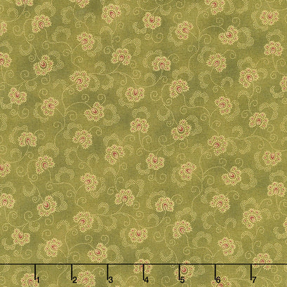 Idaho Prairie Star - Stylized Foulard Green Yardage