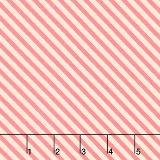 Idyllic - Stripes Coral Yardage