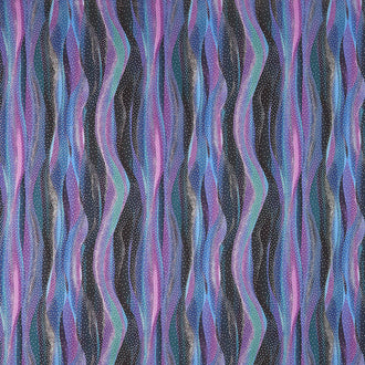 In the Moonlight - Stripes Evening Metallic Yardage